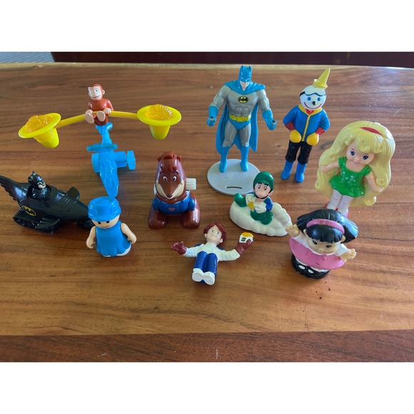 Mattel Other - Assorted Vintage McDonalds Toys Lot Batman Curious George Luigi Barbie 80s 90s